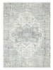 Cloud Distressed Medallion Cream Blue Washable Rug