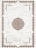 Amalfi Oriental Border Medallion Cream Brown Rug - AMAL08