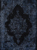 Brooklyn Distressed Medallion Blue Rug