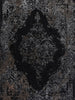 Brooklyn Distressed Medallion Pewter Rug