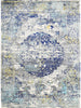 Delicate Faded Blue and Yellow Rug