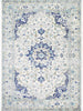 Delicate Magnificance Ivory and Blue Rug