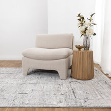 Dorado Grey Distressed Lines Rug - D003