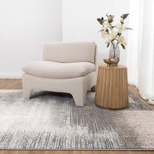 Dorado Grey Beige Faded Abstract Rug - D005