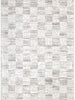 Jade Distressed Checkers Grey Beige Rug - JADE004
