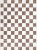 Jade Checkers Cream Brown Rug - JADE007