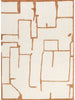 Les Nomades Lines Rust Wool Rug - LES99