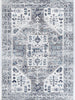 Provence Nimes Bue & Grey Traditional Rug