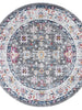 Provence Monaco Grey & Multi Transitional Round Rug