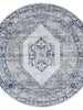 Provence Meze Grey Traditional Round Rug