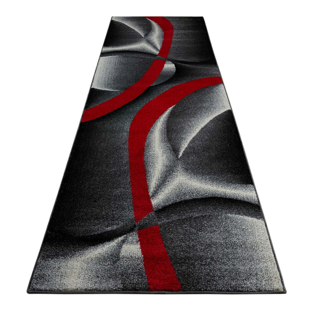 Atlas 387 Graphite Hallway Runner– Rug Tribe