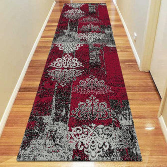 Baltimore 6968 Red Hallway Runner