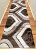 Luxury Shaggy 1204 Brown Hallway Runner