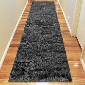 Soft Shaggy 1001 Dk Grey Hallway Runner